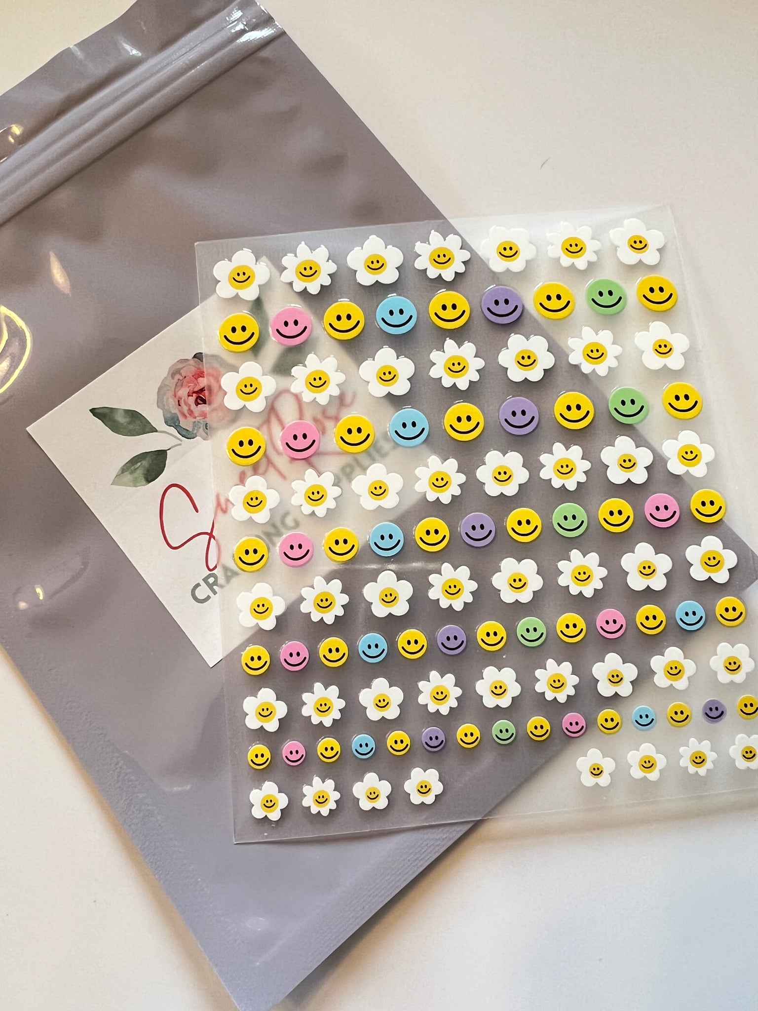 Happy Flower Nail Art Stickers