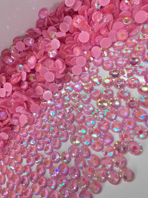 Pink Macaron - Glass Rhinestones