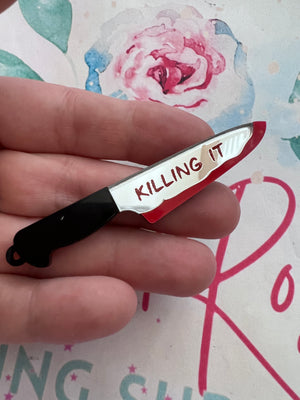 Killing it knife charm
