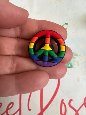Rainbow Peace charm