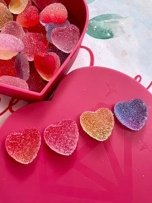 Faux Gummy Heart Candy- ombre colors