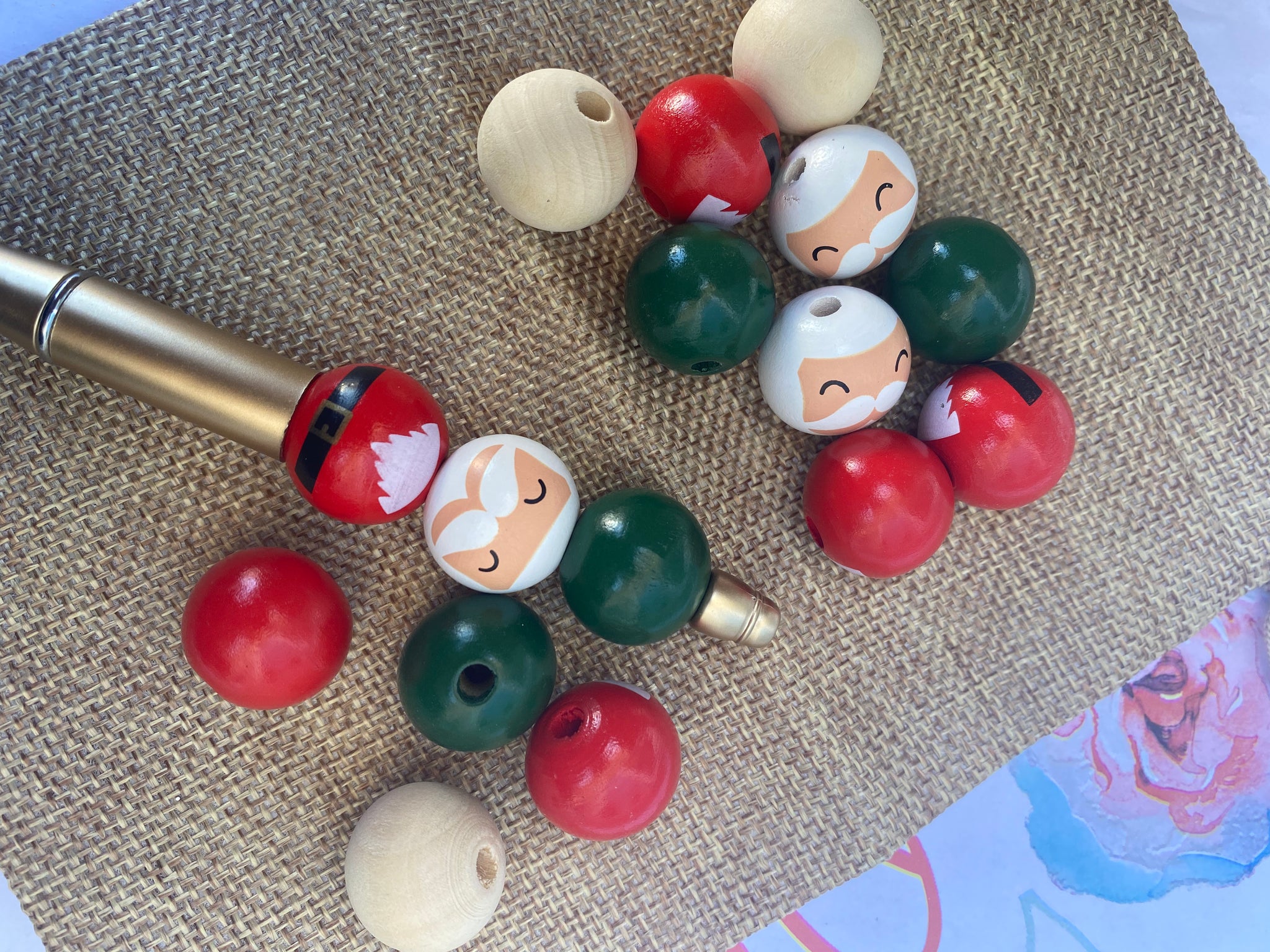 Santa Kit Wood Beads