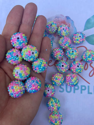 Bright Rainbow Bubblegum Beads