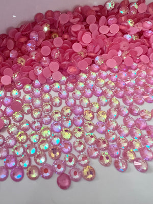 Pink Macaron - Glass Rhinestones