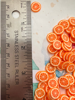 Large Orange Polymer Clay Pieces