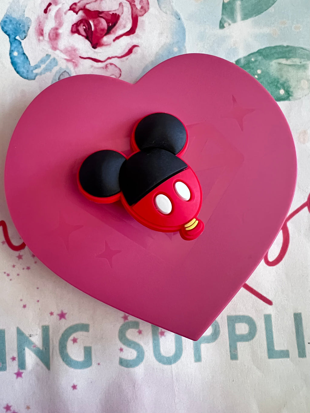 Red/black mouse balloon charm