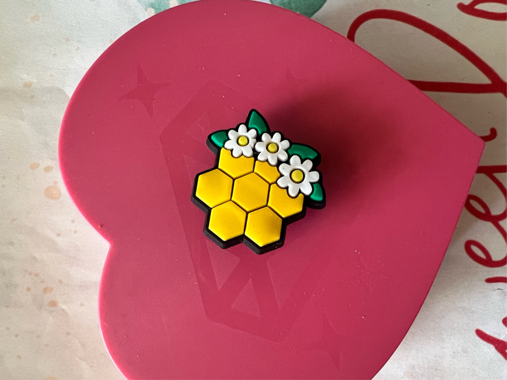 Honeycomb and flower Charm