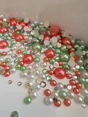Coral And Mint- Pearl Mix